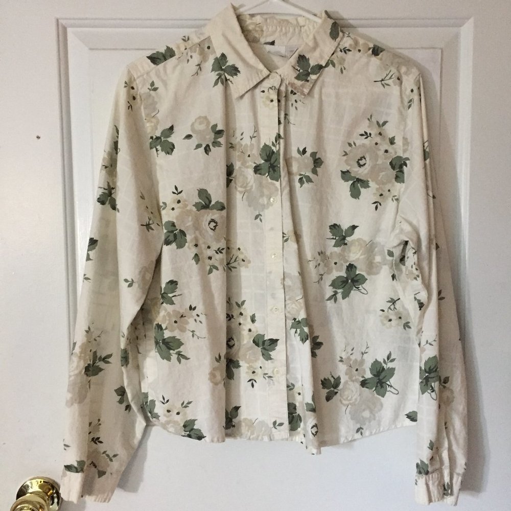 Cherokee Floral Button-Down